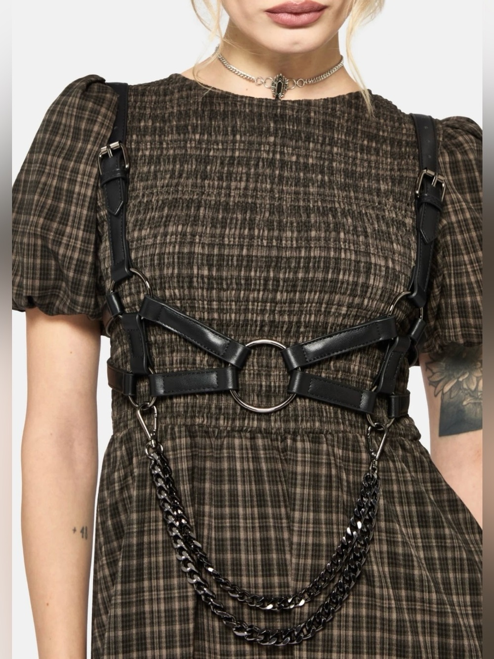 NWOT Disturbia Velen Cut Out Chain Harness
